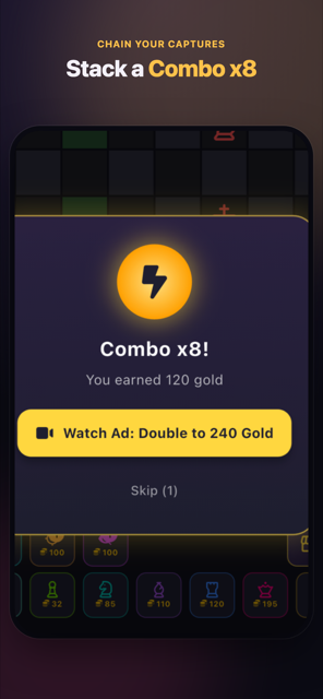 Combo reward popup